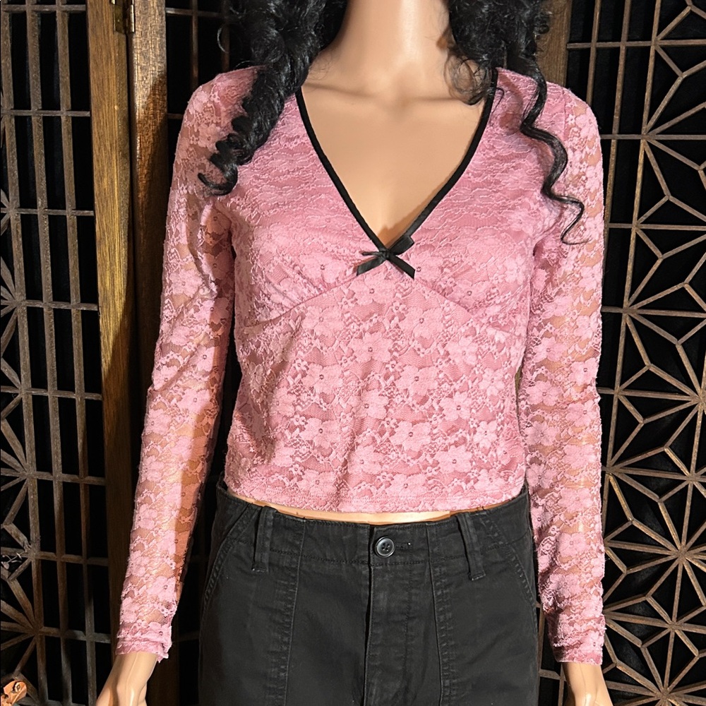 NWOT MADDEN GIRL PINK CROP TOP M